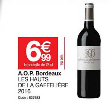 a.o.p. bordeaux les hauts de la  gaffelière 2016
