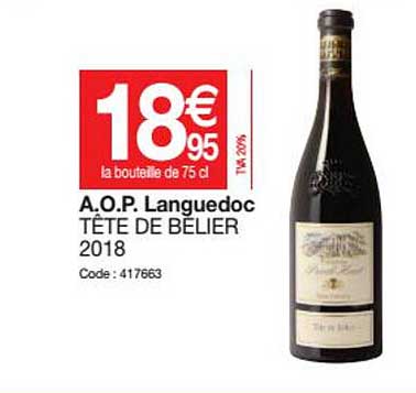 a.o.p. languedoc tête de bélier 2018