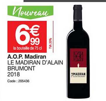 a.o.p. madiran le madiran d'alain brumont 2018