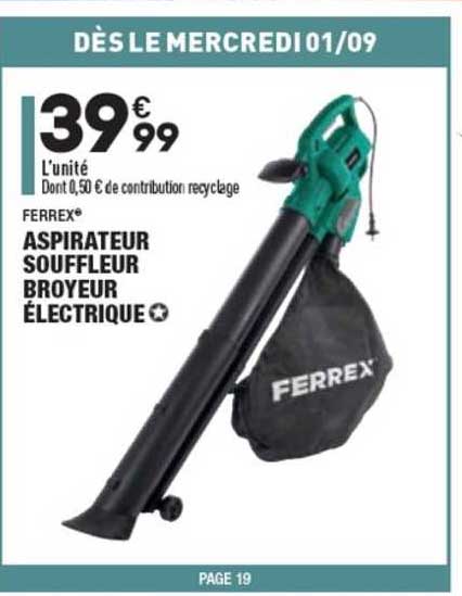 Aspirateur Souffleur Broyeur électrique Ferrex