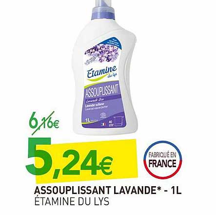 assouplissant lavande étamine du lys