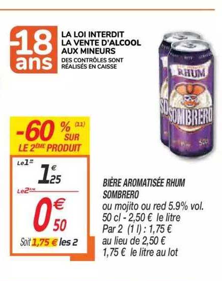 Bière Aromatisée Rhum Sombrero