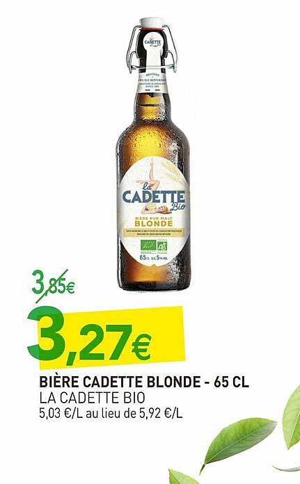 bière cadette blonde la cadette bio