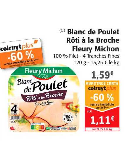 blanc de poulet rôti à la broche fleury michon