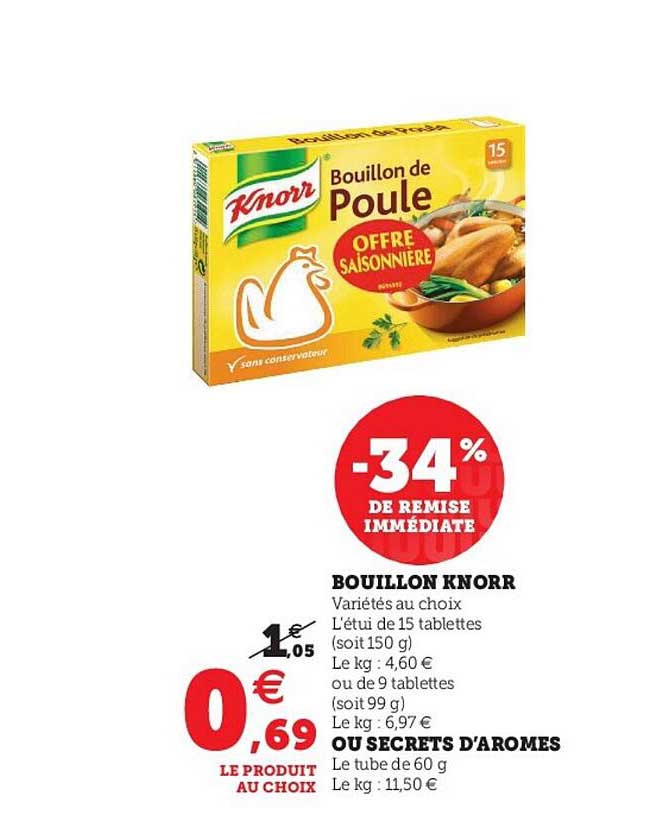 bouillon knorr ou secrets d'arômes