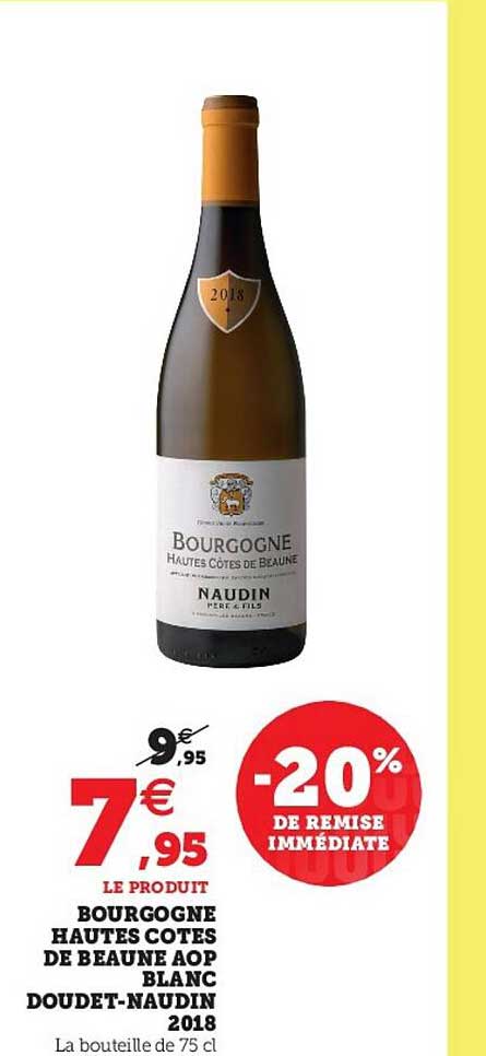 bourgogne hautes côtes de beaune aop blanc doudet-naudin 2018