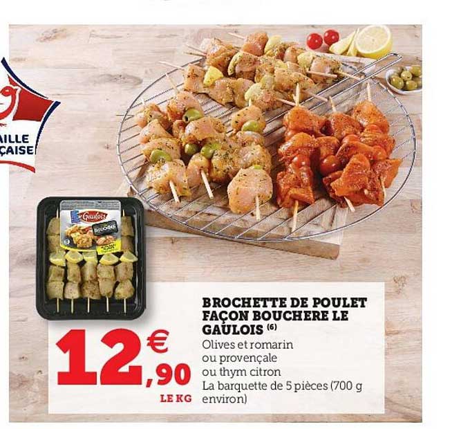 brochette de poulet façon bouchère le gaulois