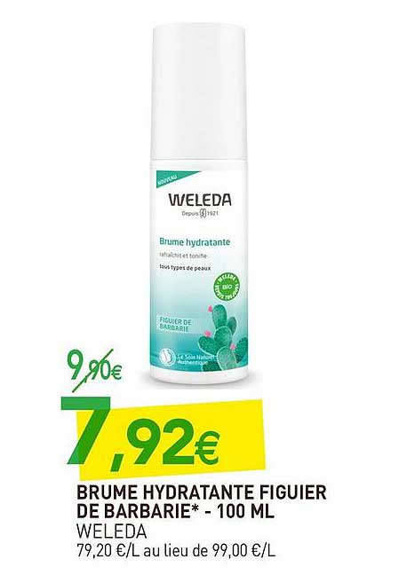 brume hydratante figuier de barbarie weleda