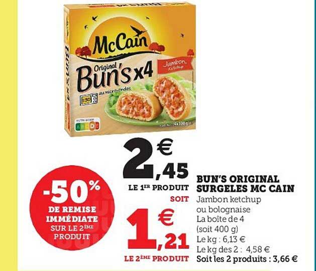 bun's original surgelés mc cain