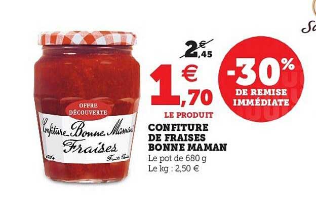 confiture de fraises bonne maman