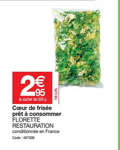 cœur de frisée prêt à consommer florette restauration