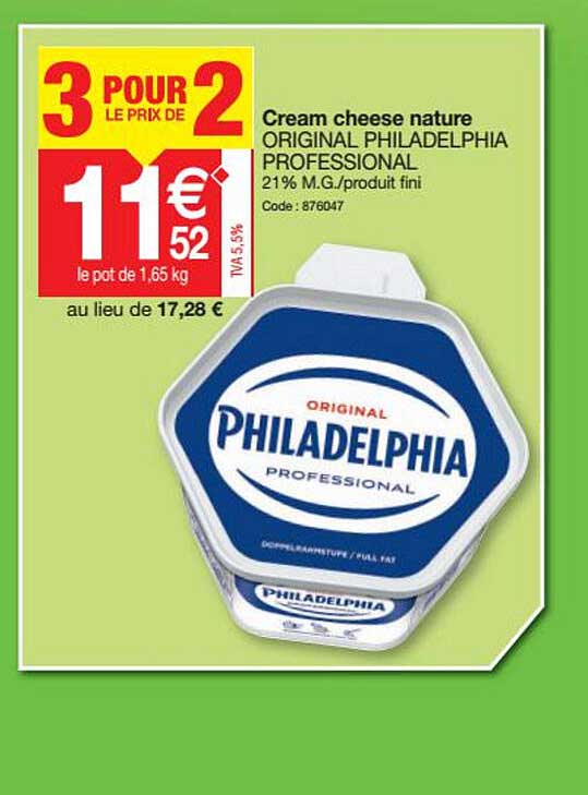 cream cheese nature original philadelphia professional