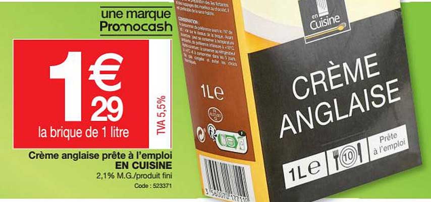 Crème Anglaise Prête à L'emploi En Cuisine