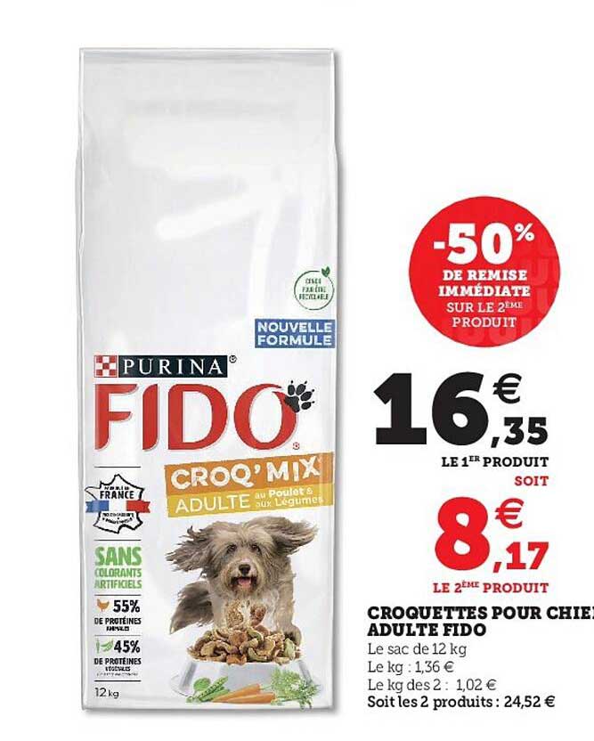Croquettes Pour Chien Adulte Fido