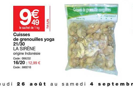 cuisses de grenouilles yoga 21-30 la sirène