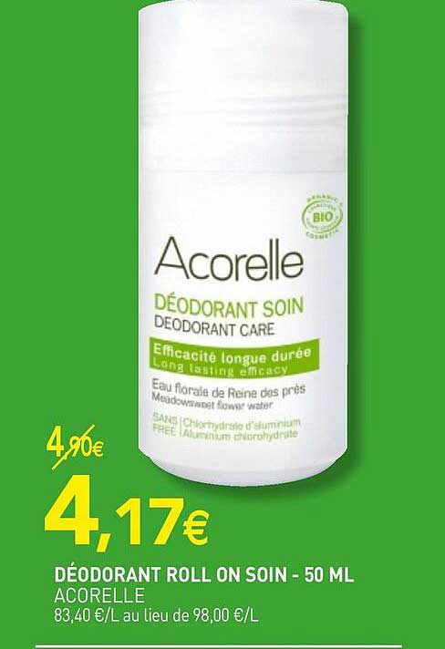 déodorant roll on soin acorelle