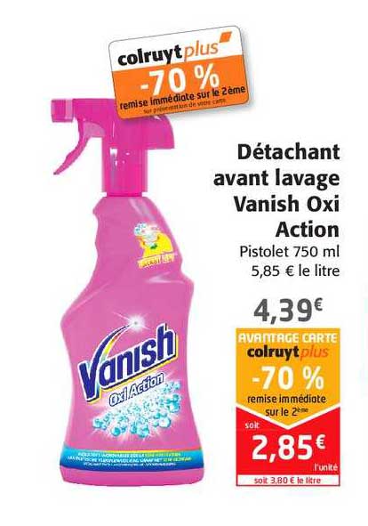 détachant avant lavage vanish oxi action