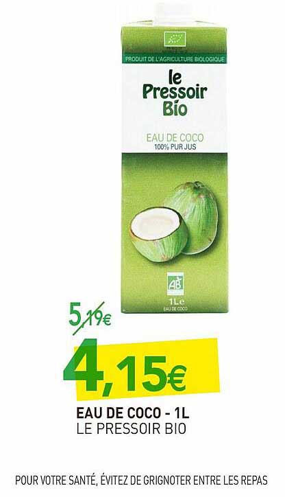 eau de coco le pressoir bio