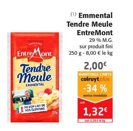 Emmental Tendre Meule Entremont