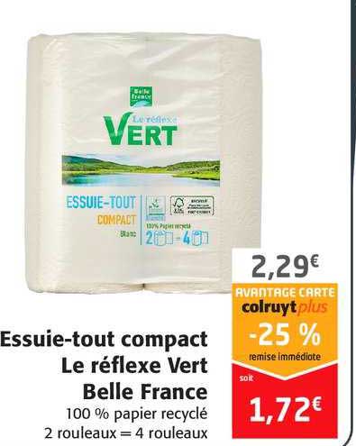 essuie-tout compact le réflexe vert belle france