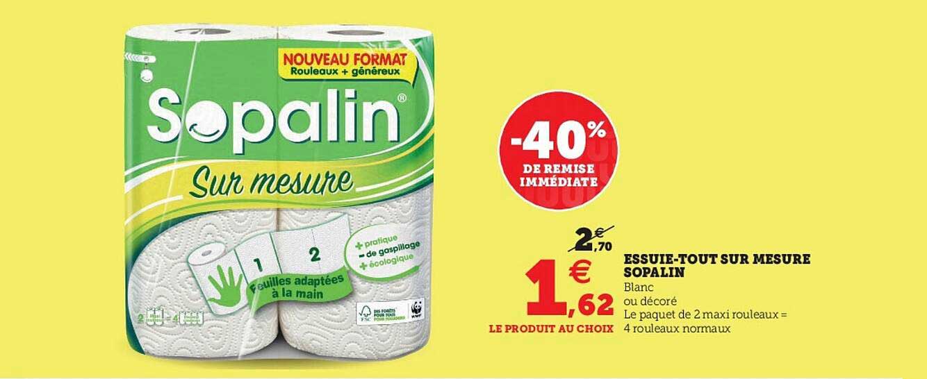 essuie-tout sur mesure sopalin