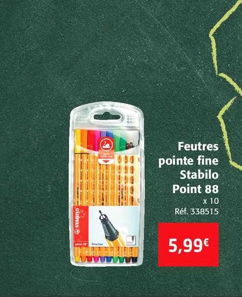 feutres pointe fine stabilo point 88