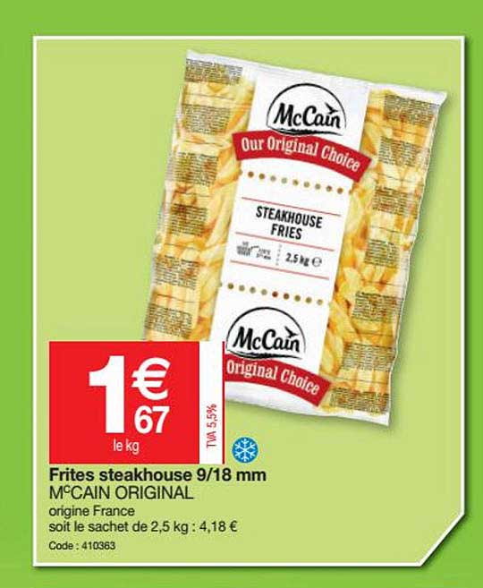 frites steakhouse 9-18 mm mc cain original