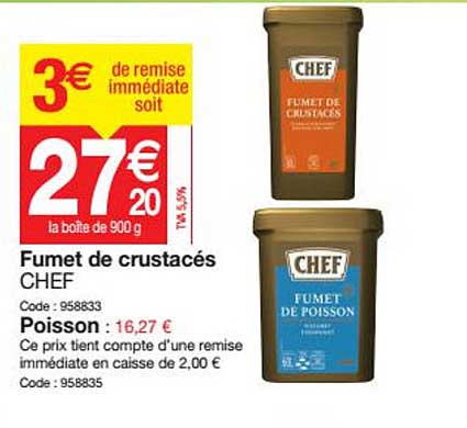 fumet de crustacés chef