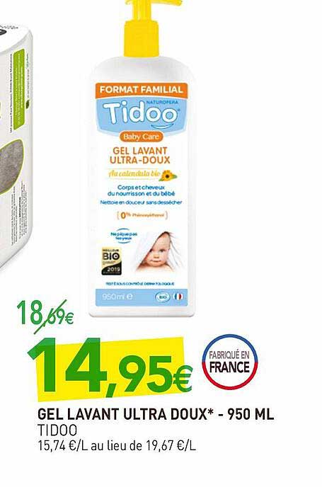 gel lavant ultra doux tidoo