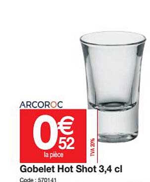 gobelet hot shot 3,4 cl
