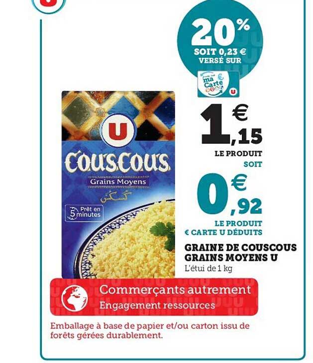 graine de couscous grains moyens u