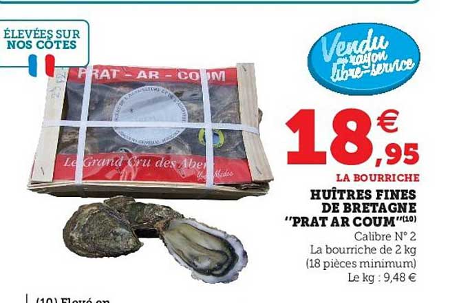 huîtres fines de bretagne "prat ar coum"
