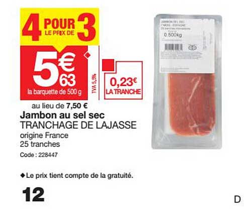 Jambon Au Sel Sec Tranchage De Lajasse