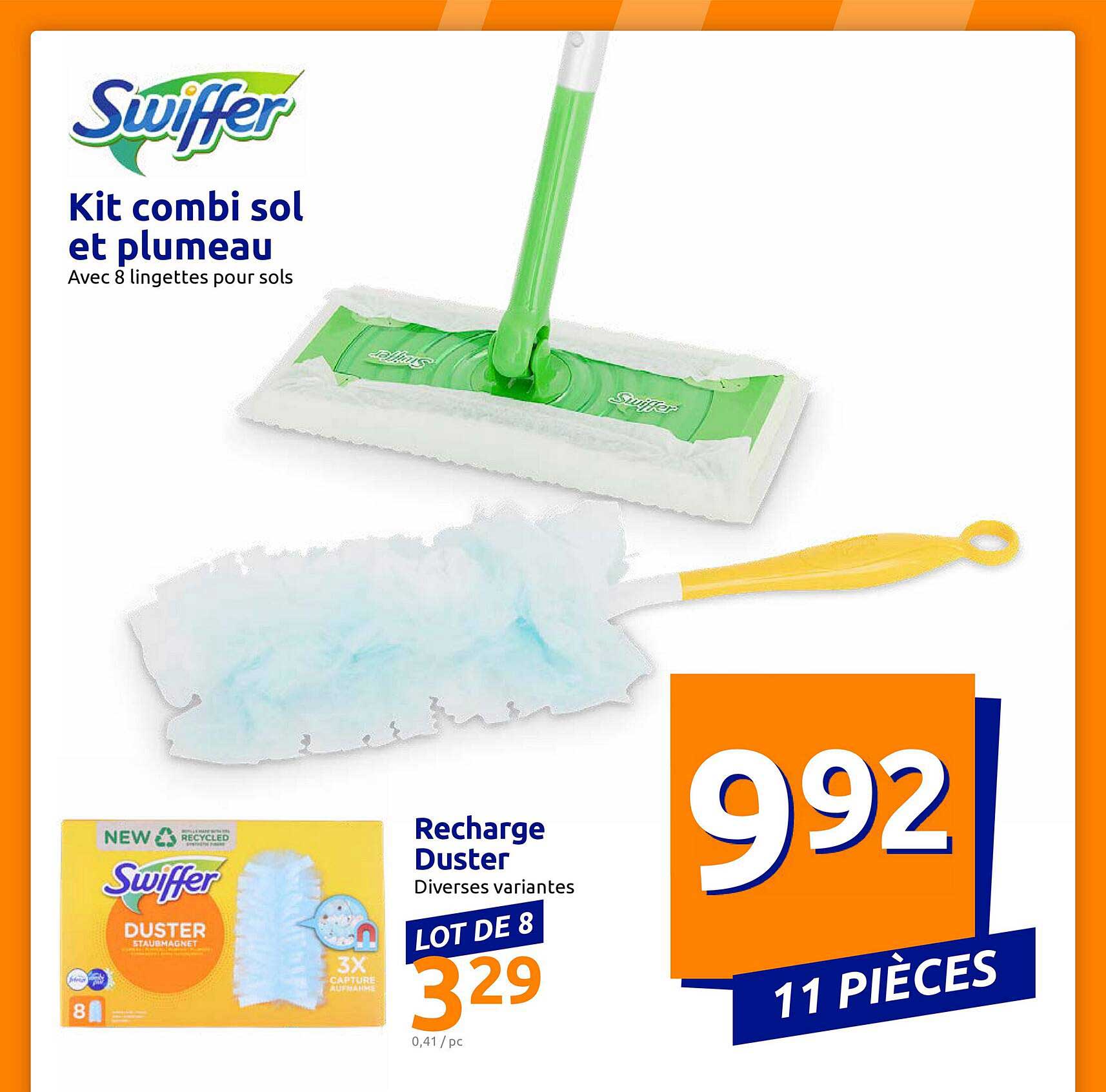 Kit Combi Sol Et Plumeau Swiffer, Recharge Duster
