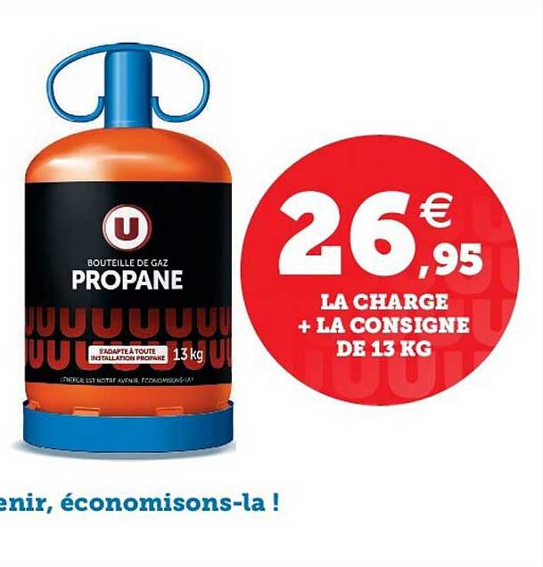 la charge + la consigne u bouteille de gaz propane