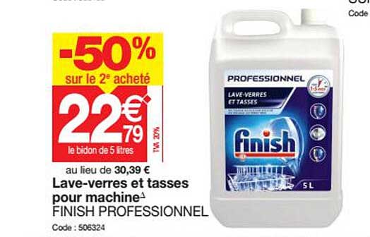 lave-verres et tasses pour machine finish professionnel