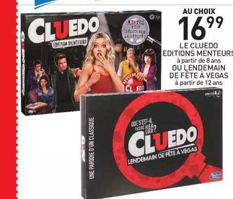 le cluedo éditions menteurs ou lendemain de fête à vegas