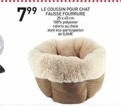 Le Coussin Pour Chat Fausse Fourrure