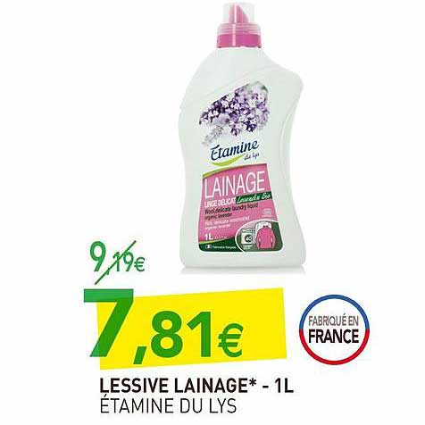 lessive lainage étamine du lys
