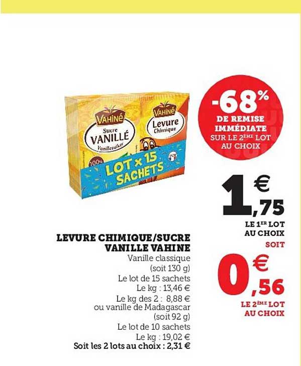 levure chimique-sucre vanille vahiné