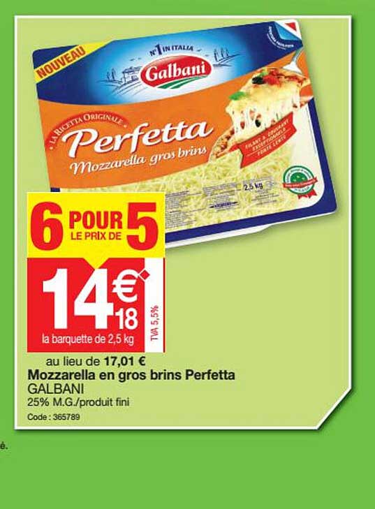 mozzarella en gros brins perfetta galbani