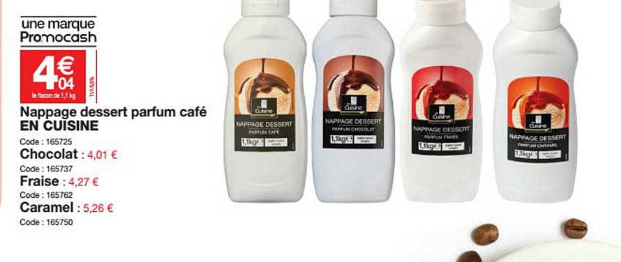 nappage dessert parfum café en cuisine