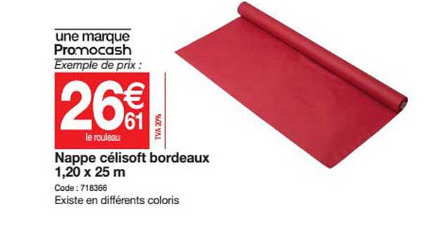 Nappe Célisoft Bordeaux 1,20 X 25 M