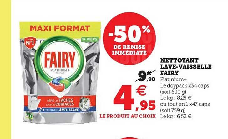 nettoyant lave-vaisselle fairy