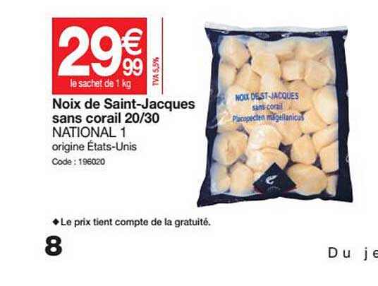 noix de saint-jacques sans corail 20-30 national 1