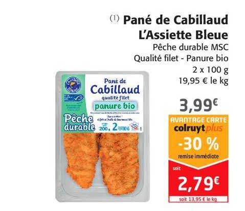 pané de cabillaud l'assiette bleue