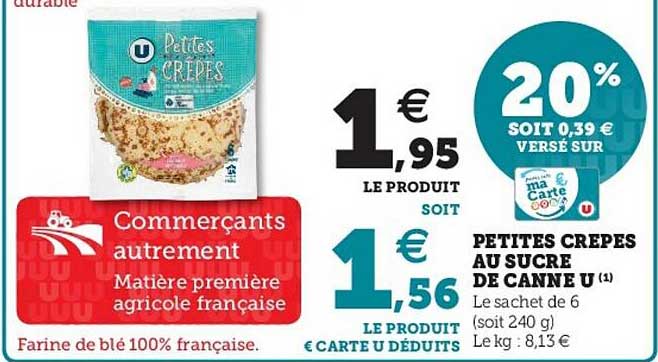 petites crêpes au sucre de canne u