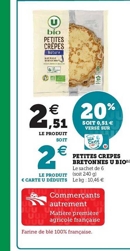 petites crêpes bretonnes u bio
