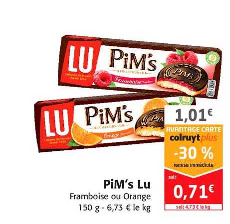 Pim's Lu Framboise Ou Orange