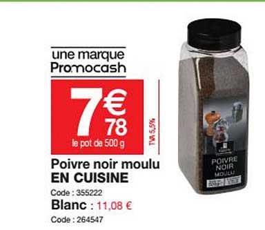 Poivre Noir Moulu En Cuisine